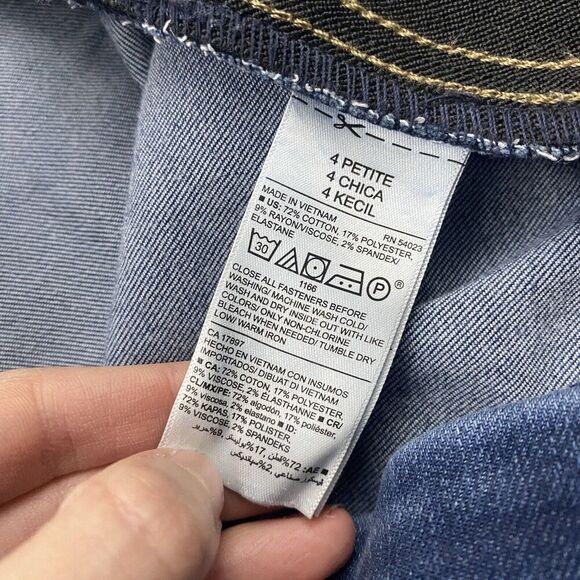 Old Navy Rockstar Super Skinny Jeggings Denim Blue Jeans Mid-Rise Stretch 4P - Picture 7 of 10